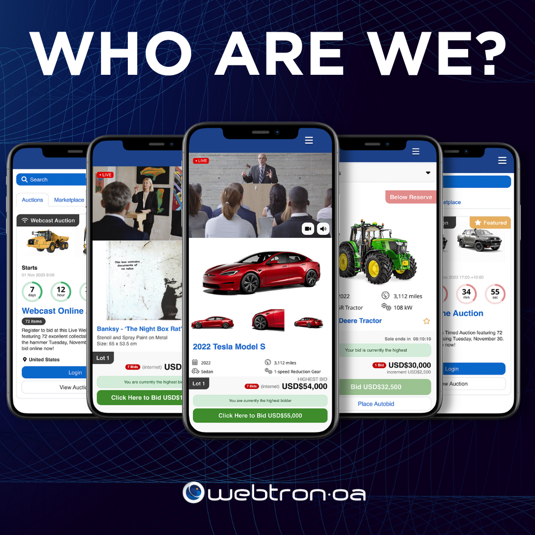 screenshot of Webtron Online Auction